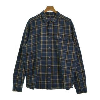 patagonia - patagonia パタゴニア カジュアルシャツ XL 青x黒x黄等(チェック) 【古着】【中古】