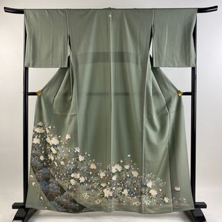 色留袖 身丈161.5cm 裄丈67cm 正絹 秀品 【中古】(着物)