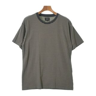 ビームス(BEAMS)のBEAMS Tシャツ・カットソー S ダークグレーxベージュ(ボーダー) 【古着】【中古】(Tシャツ/カットソー(半袖/袖なし))