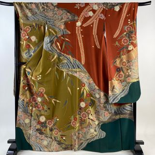 振袖 身丈167.5cm 裄丈68.5cm 正絹 名品 【中古】(着物)