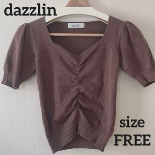 size FREE♡dazzlin/ダズリン ハートマークギャザーニットトップス