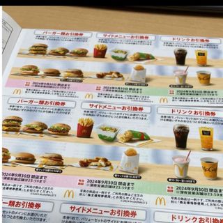 マクドナルド　株主優待券　2セット（2シート）(フード/ドリンク券)