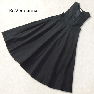 Re.Verofonna - ヴェロフォンナ ✿ ジャンパースカート ロングワンピース М ブラック フレア