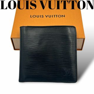 ルイヴィトン(LOUIS VUITTON)の【美品】ルイヴィトン エピ ポルトフォイユ マルコ 黒 ノワール 2つ折り財布(折り財布)