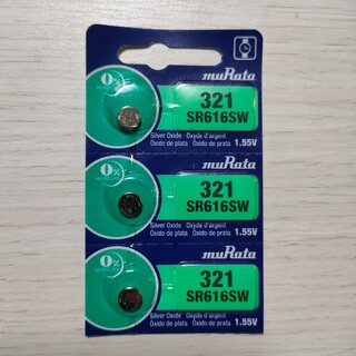 muRata（旧SONY） ボタン電池 sr616sw (321) 日本製　3個(腕時計(デジタル))