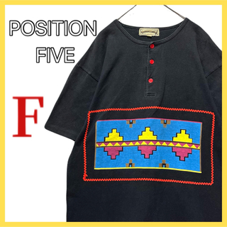 コンポジションファイブ(COMPOSITION FIVE)のPOSITION FIVE 半袖 Tシャツ フリーサイズ 刺繍 プリント(Tシャツ/カットソー(半袖/袖なし))