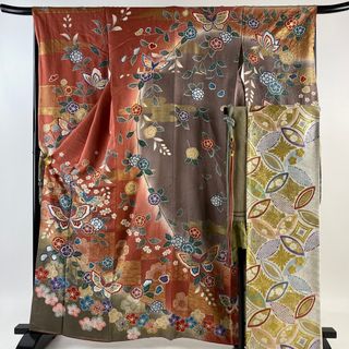 振袖 身丈162.5cm 裄丈66cm 正絹 秀品 【中古】(着物)