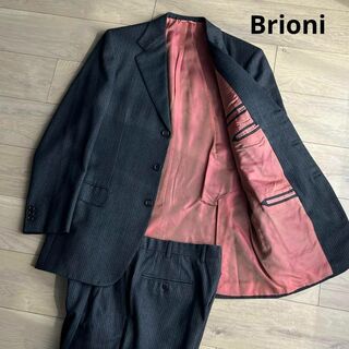 ブリオーニ(Brioni)のブリオーニ　3B　総裏　ピンストライプスーツ　ダークグレー　48サイズ　ウール(その他)