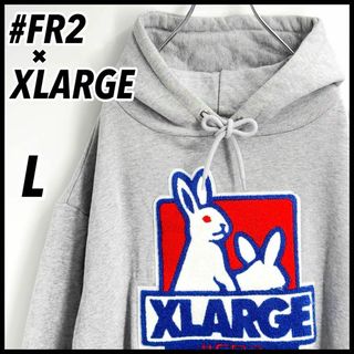 #FR2 - 【限定人気コラボ】＃FR2×XLARGE　センターパイルロゴ　パーカー　完売品