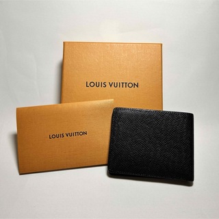 ルイヴィトン(LOUIS VUITTON)のタイガ ポルトフォイユ スレンダー ノワール ブラック(折り財布)
