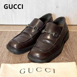 グッチ(Gucci)のグッチ　ホースビット　ローファー　革靴　ダークブラウン　35サイズ　22cm(ローファー/革靴)