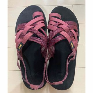 テバ(Teva)のTeva レディースサンダル　size 25cm ボルドー　美品(サンダル)