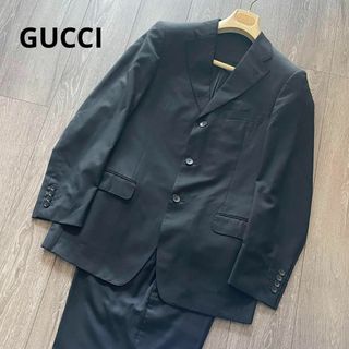 グッチ(Gucci)のGUCCI グッチ スーツ セットアップ 50サイズ 黒 3B ウール シングル(その他)