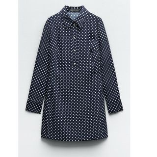 ザラ(ZARA)の2024年ドット柄ショートワンピース(ひざ丈ワンピース)