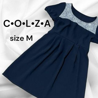 COLZA - C•O•L•Z•A コルザ ワンピース ミニ レース 半袖 ブラック M