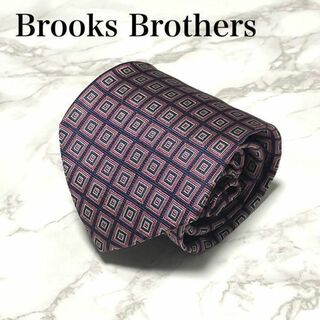 Brooks Brothers　高級シルクネクタイ　総柄　パープル パターン柄(ネクタイ)