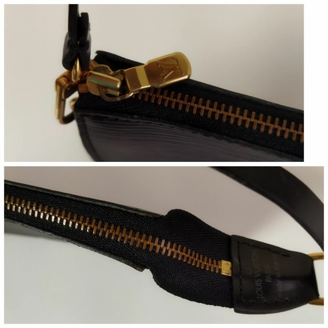美品】ルイヴィトン ポシェットアクセソワール エピ ノワール 美品】ルイヴィトン ポシェットアクセソワール エピ ノワール