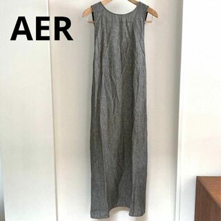 アダムエロぺ(Adam et Rope')のAER ノースリーブワンピース　ロングワンピース　リネン　麻(ロングワンピース/マキシワンピース)