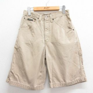 W30★古着 アリゾナジーンズ ショート ペインター パンツ ショーツ メンズ 90年代 90s コットン ベージュ カーキ 24may28 中古 ボトムス 短パン ショーパン(ワークパンツ/カーゴパンツ)