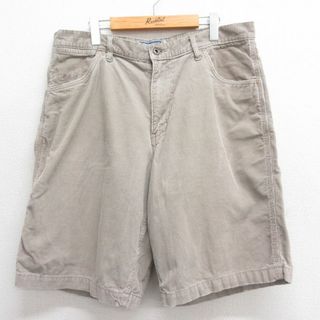 オールドネイビー(Old Navy)のW38★古着 オールドネイビー OLD NAVY ショート パンツ ショーツ メンズ 00年代 00s コーデュロイ コットン ベージュ系 カーキ 24may28 中古 ボトムス 短パン ショーパン ハーフ(ワークパンツ/カーゴパンツ)