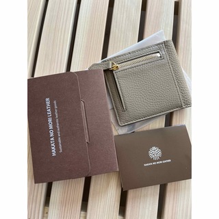 yusuさん専用博多の森レザーコンパクト　二つ折り　薄型財布　ファスナータイプ(財布)