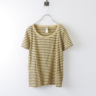 エムエイチエル MHL. マーガレットハウエル MARGARET HOWELL コットン ボーダー半袖Tシャツ 2/ベージュ トップス【2400013886680】(Tシャツ(半袖/袖なし))