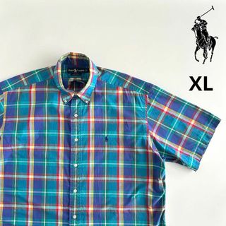 ラルフローレン(Ralph Lauren)のポロラルフローレン 半袖シャツ XL マドラスチェック BDシャツ BLAKE(シャツ)