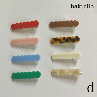 ヘアクリップ【d】　②ピンク　韓国子供服　ヘアピン　女の子　フラワー　シンプル(バレッタ/ヘアクリップ)