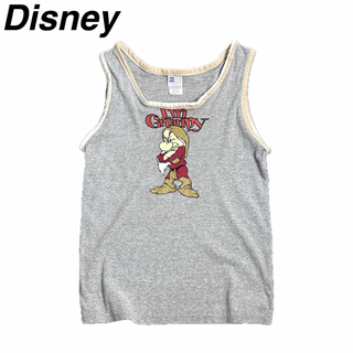 ディズニー(Disney)の90s 古着 Disney ディズニー グランピー 白雪姫 小人 タンクトップ(Tシャツ/カットソー(半袖/袖なし))