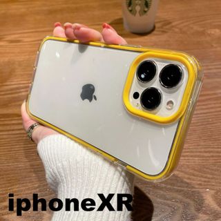 iphoneXRケース　イエロー 耐衝撃 659(iPhoneケース)