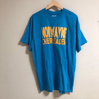 US古着Ｔシャツ　ギルダン　ブルー　水色　XL プリント　アメリカ　ビッグ(Tシャツ/カットソー(半袖/袖なし))