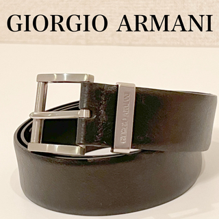 ジョルジオアルマーニ(Giorgio Armani)のベルト 本革 レザー ブラック レザーベルト ビジネス　ジョルジオアルマーニ　(ベルト)