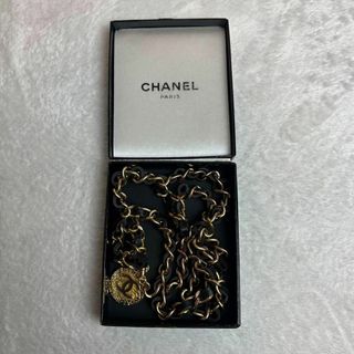 82年製 CHANEL シャネルチェーンベルト ココマーク レザー ゴールド(ベルト)