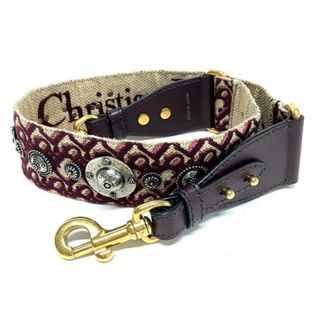 クリスチャンディオール(Christian Dior)のDIOR/ChristianDior(ディオール/クリスチャンディオール) ショルダーストラップ オブリーク/トロッター ボルドー ジャガード×レザー(その他)