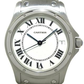 カルティエ(Cartier)のCartier(カルティエ) 腕時計美品  サントスクーガーLM メンズ SS 白(その他)