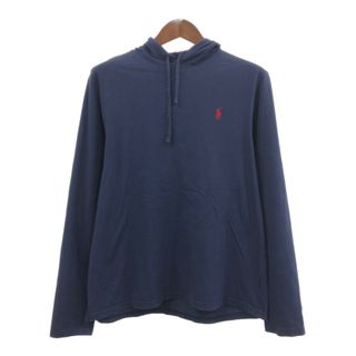 ポロラルフローレン(POLO RALPH LAUREN)のPolo by Ralph Lauren ポロ ラルフローレン プルオーバー パーカー ワンポイント ネイビー (メンズ L) 中古 古着 Q8143(パーカー)