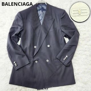 バレンシアガ(Balenciaga)の【美品・銀ボタン】バレンシアガ テーラードジャケット ダブル AB5 M モヘヤ(テーラードジャケット)