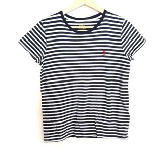 ポロラルフローレン(POLO RALPH LAUREN)のPOLObyRalphLauren(ポロラルフローレン) 半袖Tシャツ サイズS レディース - ダークネイビー×白 クルーネック/ボーダー(Tシャツ(半袖/袖なし))