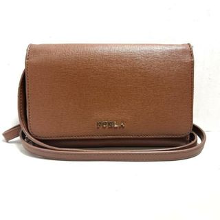 フルラ(Furla)のFURLA(フルラ) 財布 - ブラウン ショルダーウォレット/ミラー付き レザー(財布)