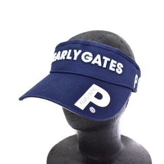 PEARLY GATES - パーリーゲイツ PEARLY GATES サンバイザー ロゴ 紺 ネイビー