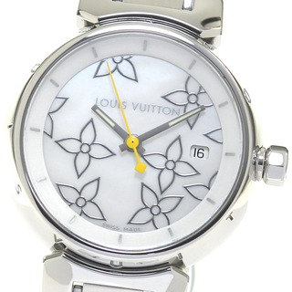 ルイヴィトン(LOUIS VUITTON)のルイ・ヴィトン LOUIS VUITTON Q121C タンブール デイト クォーツ レディース 美品 _817877(腕時計)