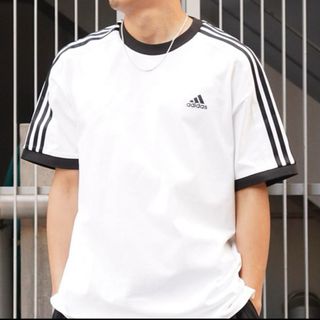 アディダス(adidas)のadidas Tシャツ 3ST スリーストライプス ルーズフィット JUH48(Tシャツ/カットソー(半袖/袖なし))