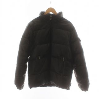 モンクレール(MONCLER)のMONCLER バジーレ ダウンジャケット レザー ジップアップ 長袖 1 茶(ダウンジャケット)