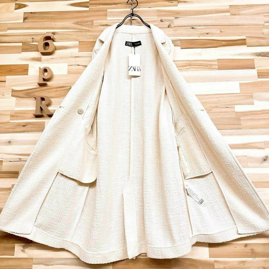 ZARA - 未使用タグ付き【ザラ】ZARA ツイード ロング ベスト S ZARA - 未使用タグ付き【ザラ】ZARA ツイード ロング ベスト S