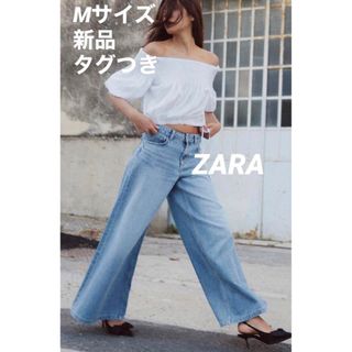 ザラ(ZARA)の【完売品】ZARA ストレッチディーテイルオフショルダートップス M 新品　白(カットソー(半袖/袖なし))