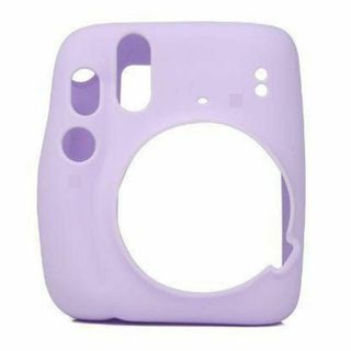 【迅速発送】チェキ　instax mini11　専用シリコンケース　紫(フィルムカメラ)