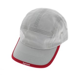 シュプリーム(Supreme)の【中古】シュプリーム Supreme 2023年秋冬 Visor Logo Camp Cap コットン キャンプ キャップ ライトグレーxレッド【サイズONE(58cm)】【メンズ】(キャップ)