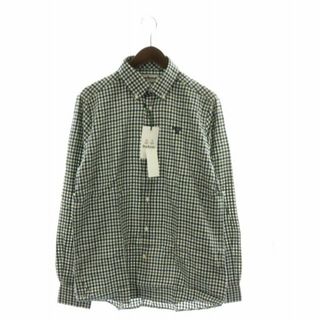 バーブァー(Barbour)のバブアー テーラードフィット ボタンダウンシャツ 長袖 チェック柄 M 紺 緑(シャツ)