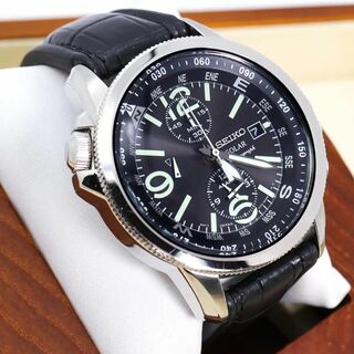 セイコー(SEIKO)の◆美品 稼働 SEIKO 腕時計 V172 ソーラー クロノグラフ メンズ k(腕時計(アナログ))
