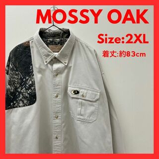 【美品】　モッシーオーク　ハンティング　シャツ　リアルツリーカモ　メンズ　2XL(シャツ)